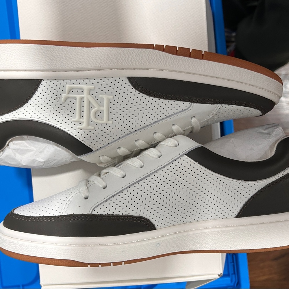 Women’s New Ralph Lauren Hailey Black and White Sneakers